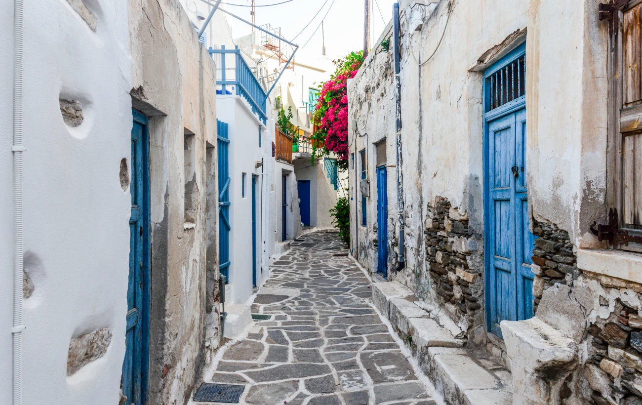 Charming streets of Mykonos, Greece
