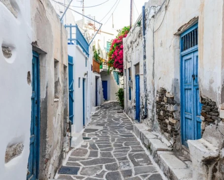 Charming streets of Mykonos, Greece