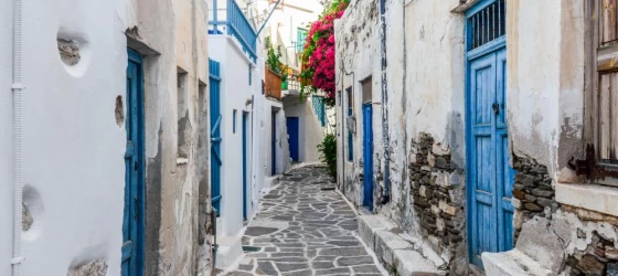 Charming streets of Mykonos, Greece