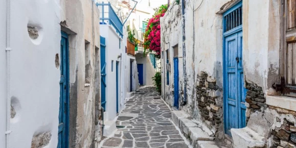 Charming streets of Mykonos, Greece