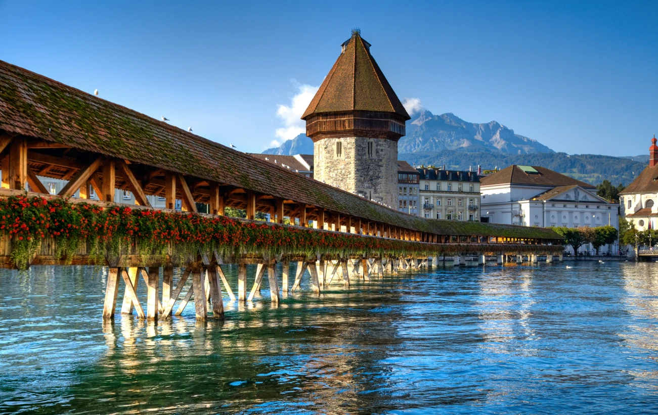 Bridge in Lucerne Switzerland