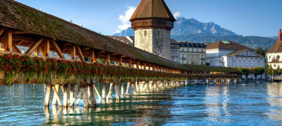 Bridge in Lucerne Switzerland