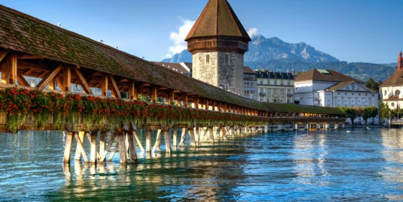 Bridge in Lucerne Switzerland