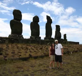 Our first Easter Island hike to Tahai and Ana Kakenga.