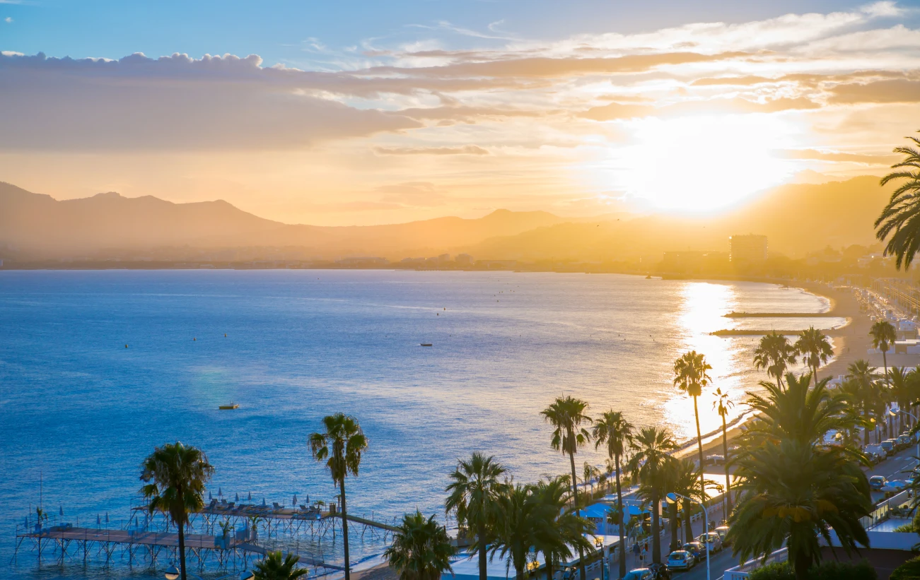 Cannes at sunset