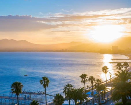Cannes at sunset