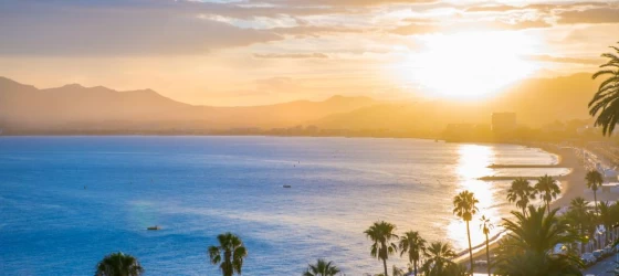 Cannes at sunset