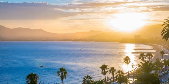 Cannes at sunset