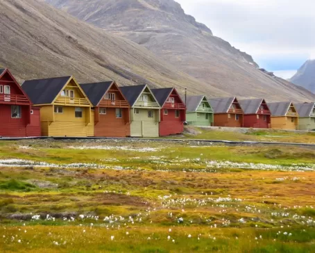 Colorful houses of Svalbard