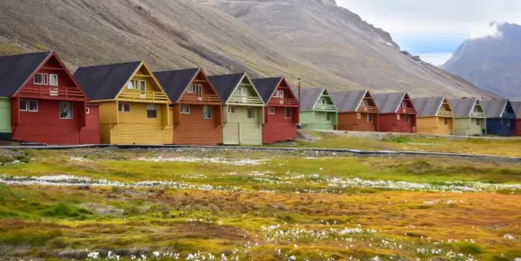 Colorful houses of Svalbard