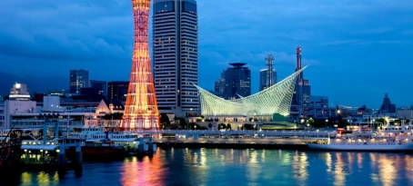 Night view of Kobe Port, Japan