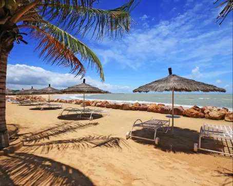 Panoramic photo of beach in Senegal