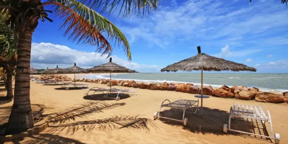 Panoramic photo of beach in Senegal