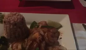 Grilled shrimp at El Fagon