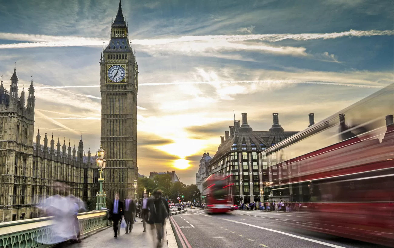 Sunset in Houses of Parliament