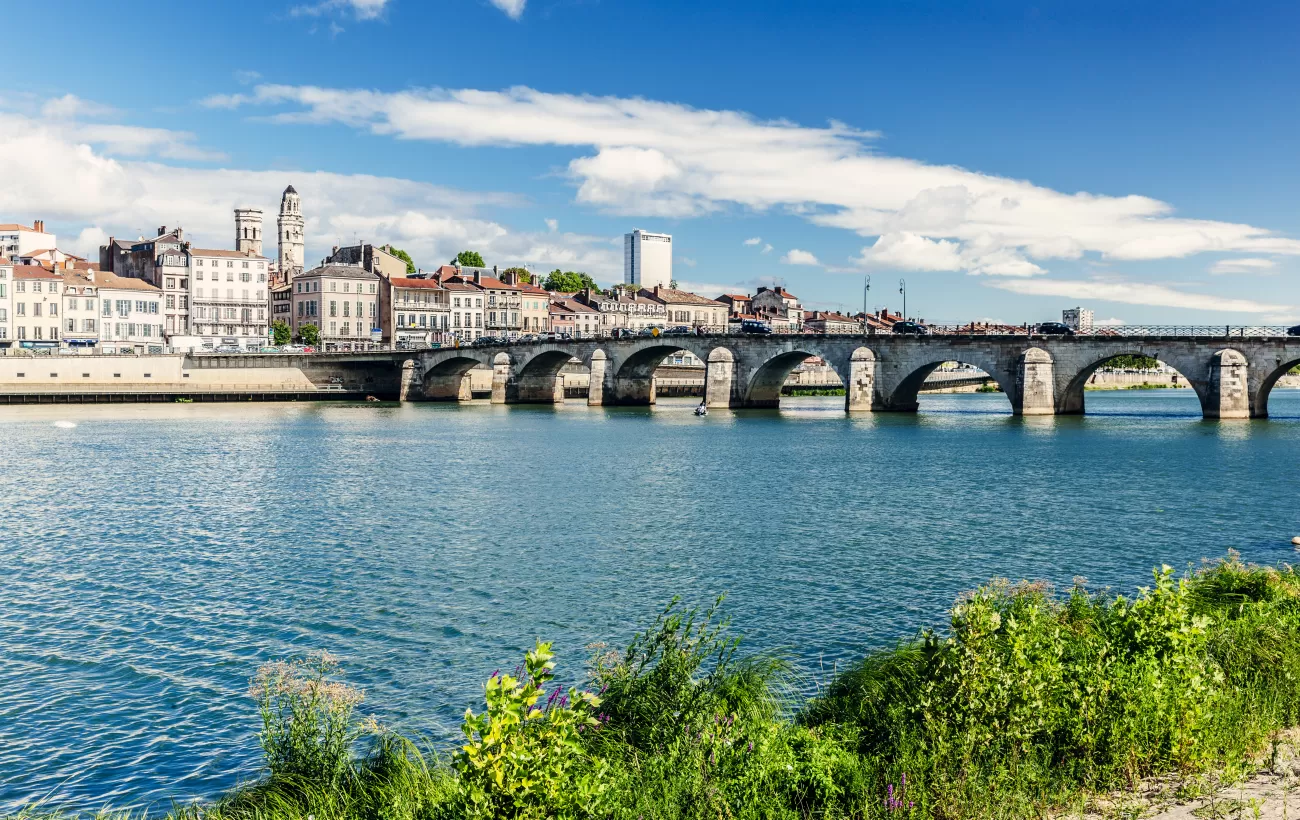 City of Macon in Burgundy region of France