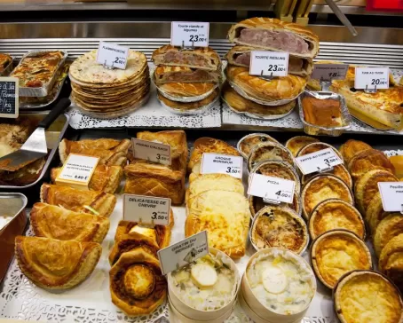Pastries at Les Halles Market in Dijon, France