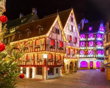 Christmas in old town of Colmar, Alsace