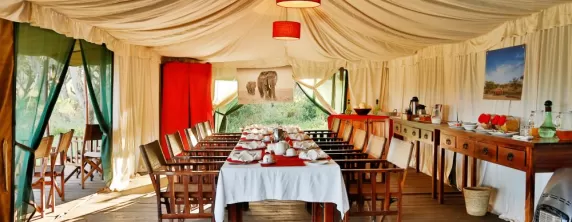 Dining tent at Lemala Ngorongoro