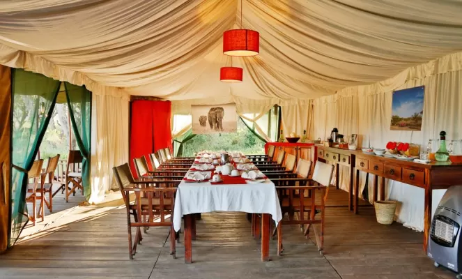 Dining tent at Lemala Ngorongoro