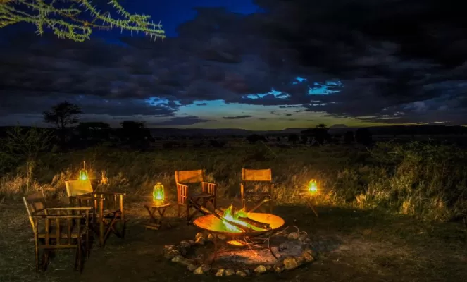 Campfire at Lemala Ngorongoro