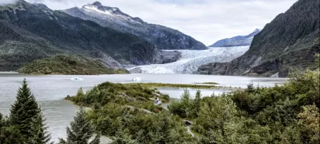 Mendenhall Glacier in Juneau, Alaska
