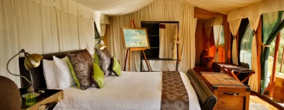 Luxury tents at Lemala Ewanjan in the central Serengeti
