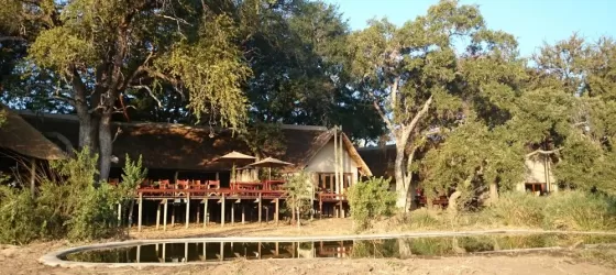 Simbavati River Lodge is located close to a lively watering hole