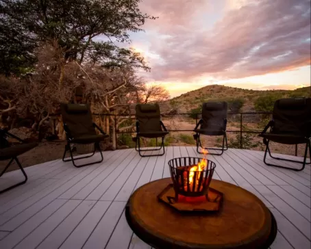 Spend evenings around the cozy campfire at //Huab