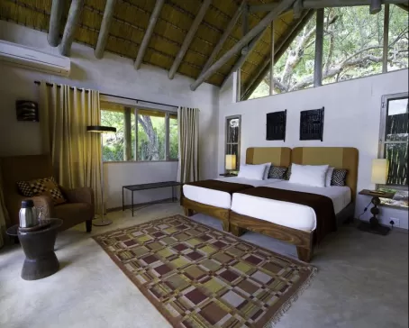 The bedrooms at Ongava Lodge are spacious and built for extreme temperatures