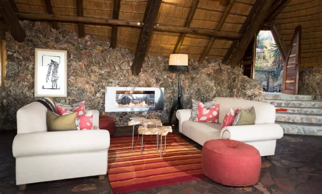 Relax in Ongava's bright and welcoming common areas