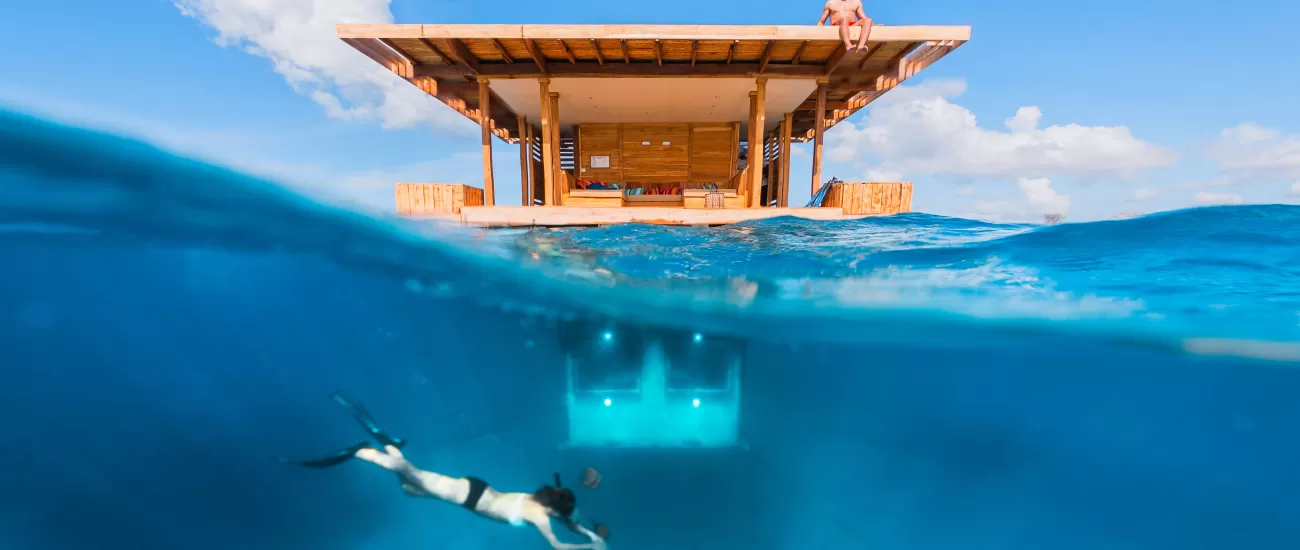 Take a dip outside the Underwater Room