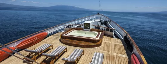 Soak in the jacuzzi on the sun deck