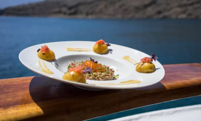 Enjoy incredible gastronomy on board
