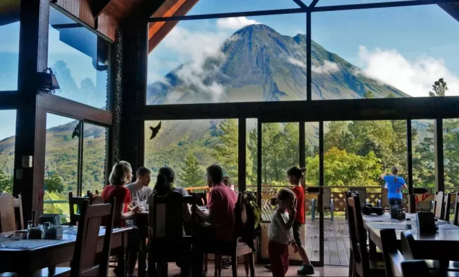 Stunning views from the Restaurant, Arenal Observatory Lodge