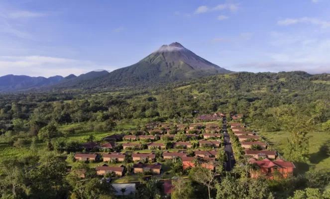 Aerial views of the Arenal Springs Hotel