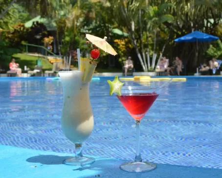 Enjoy a drink by the pool