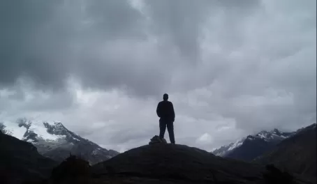 Alone at the top of the mountain