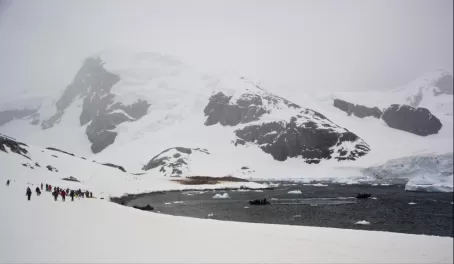 Hiking on Antarctica