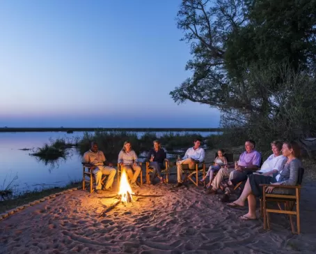 Relax under the stars after a day on safari