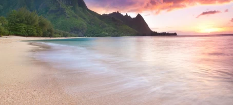 Kauai Tunnels Beach sunset
