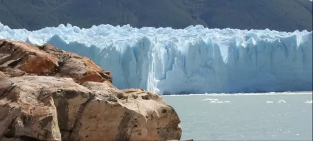 Glacial ice meets the sea at the end of the Earth