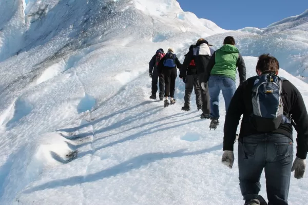 Trekking up the Perito Moreno Glacier