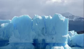 Passing an iceberg on the way to Upsala Glacier