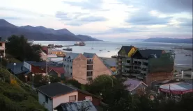 View of Ushuaia and Beagle Channel from our hotel