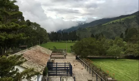 A view out on Zuleta’s stables