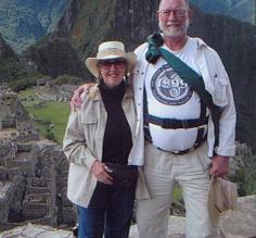 Mark and Pat at the ruins of Machu Picchu, Peru.