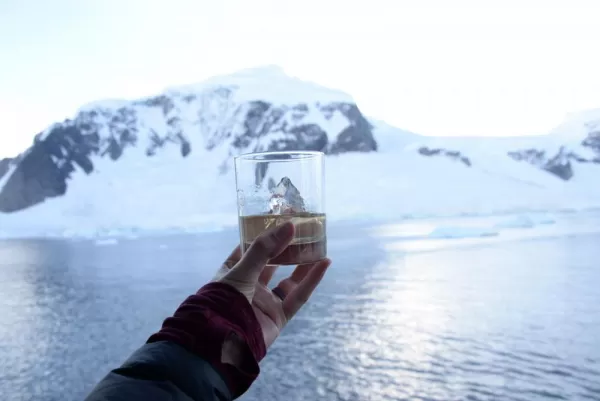 Whiskey tastes even better on Antarctic ice.