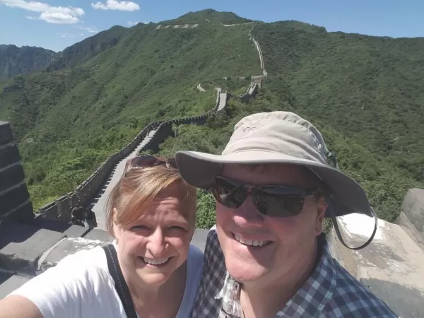 Brad and Terri on the Mutianyu section of the Great Wall