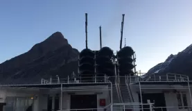Zodiacs atop the Ocean Endeavour